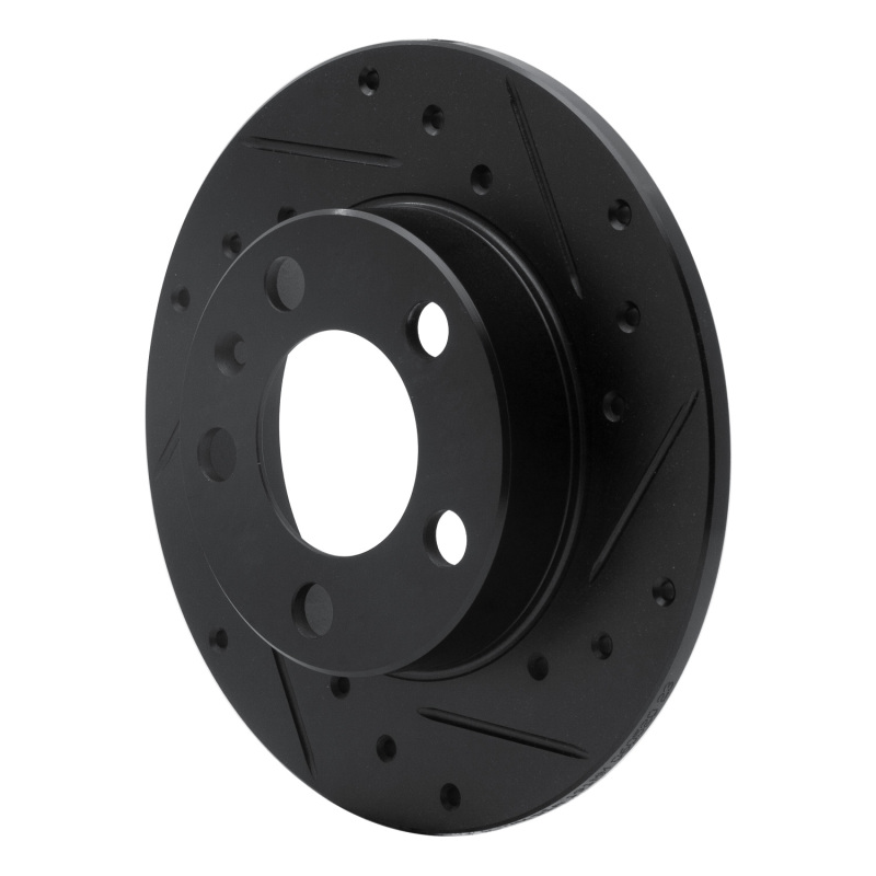 Audi A1 Brake Rotor (1) - Rear Right - R1 Concepts - Drilled & Slotted - Black - `98-`24